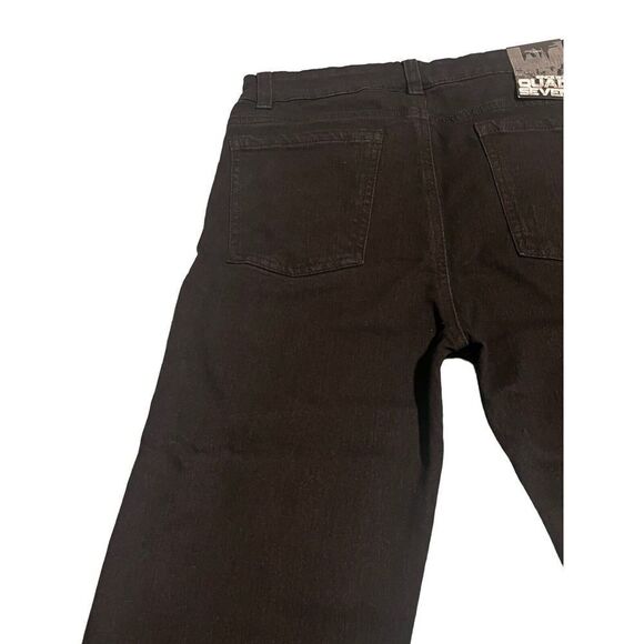 Quad Seven Jeans Boys 8 Black Stretch Skinny Straight Denim Pants 24x24 NEW - Picture 8 of 13